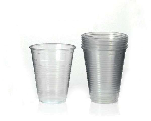 Transparente Plastikbecher,25er Pack 0,3 l