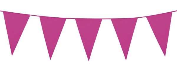 Party-Extra XL-Wimpelkette pink, 10 Meter