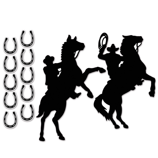 Cutout-Figuren Set Rodeo - Westernparty Deko