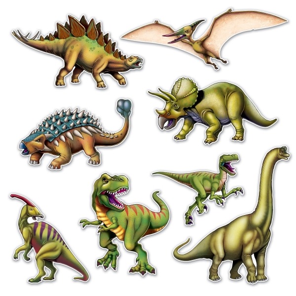 Party-Extra Cutout Set Dinosaurier - Dino Wanddeko