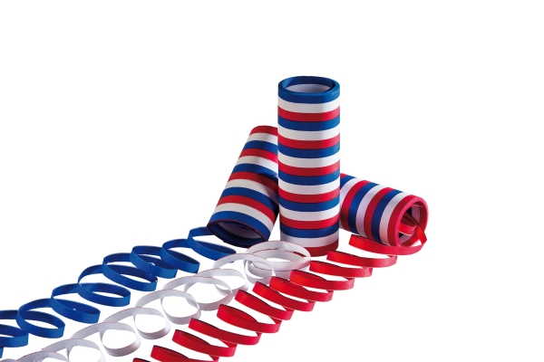 Luftschlangen rot-weiß-blau, 3er Pack