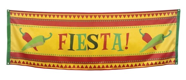 Riesen Stoff-Banner Mexikanische Fiesta - Mexikoparty Deko