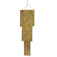 Riesen Lametta-Dekohänger Goldfieber, 120cm lang