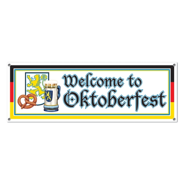 Mega--Partybanner Welcome to Oktoberfest - Bayernparty Deko