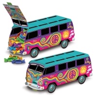 Tischdeko Hippie Bus, 25 cm lang
