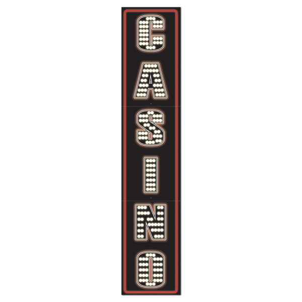 Party-Extra Riesen Cutout Schild Casino, 180 cm