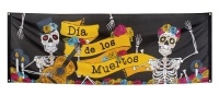 Riesen Stoff-Banner Dia de los Muertos, 74x220cm