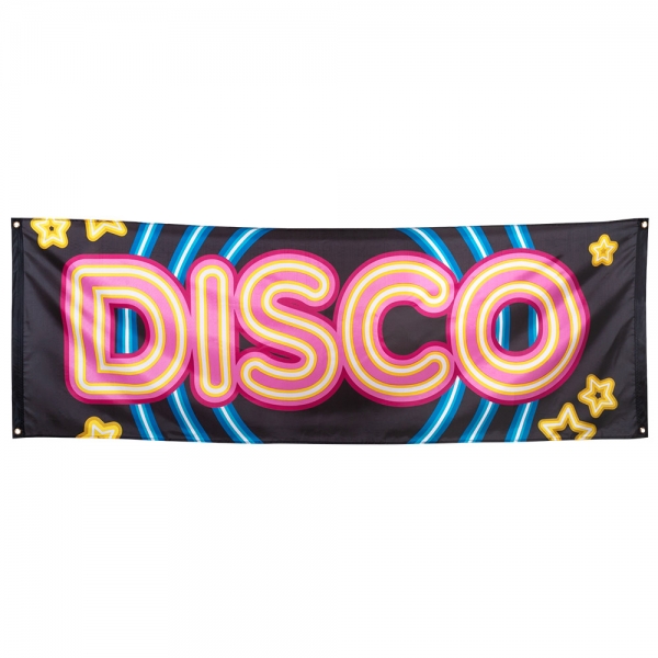 Riesen Stoff-Banner Disco Star - Discoparty Deko
