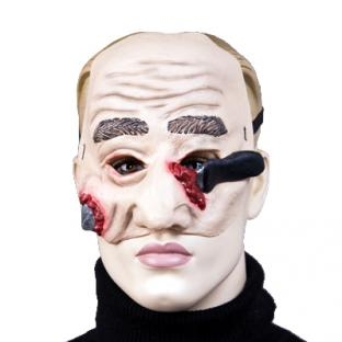 Latex-Halbmaske Messerattacke