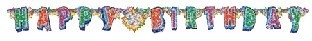 Glitzer-Buchstabenbanner Happy Birthday - Geburtstagsdeko