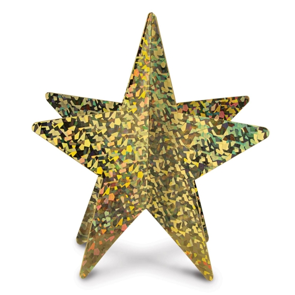 Tischaufsteller Golden Starlight - Glamour Deko