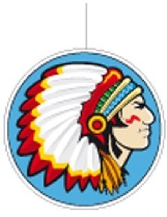 Cutout Dekohänger Indianerhäuptling - Indianer Party Deko