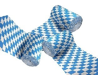 Deko-Krepp Bayern, 3er Pack - Oktoberfest Deko