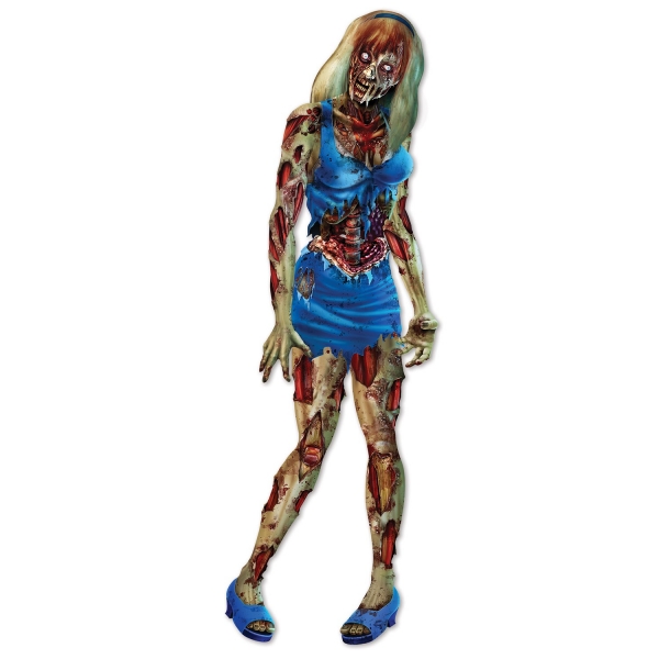 Riesen Cutout Figur Zombie Girl - Halloween Deko