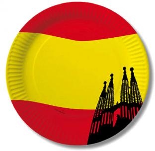 Pappteller Spanien - Länder Tischdeko