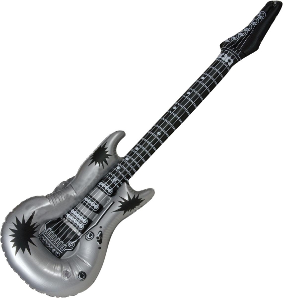 Party-Extra Aufblasbare Gitarre - Rockstar Deko