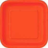 Party-Extra Pappteller orange, 14er Pack