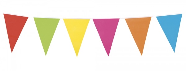Party-Extra Wimpelkette bunt - Faschingsdeko