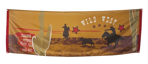 Riesen Stoff Banner Wild West