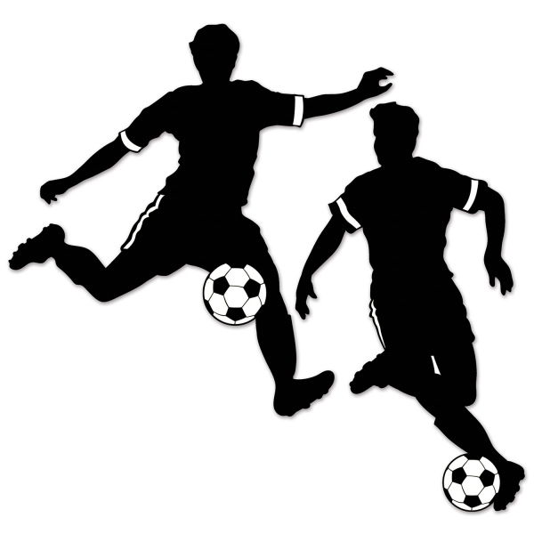 Fussballspieler Silhouetten - Fussball Deko