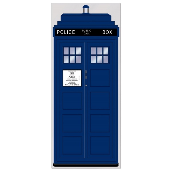 Party-Extra Tür-Dekofolie Tardis - England Deko