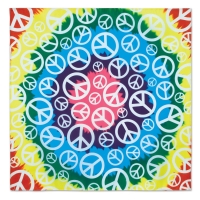 Bandanna Hippie Peace, 55 x 55 cm