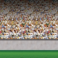 Dekofolie Fußball-Stadion, 9 m Länge x 1,20 m Höhe