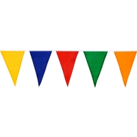 Stoff-Wimpelkette, bunt - Faschingsdeko