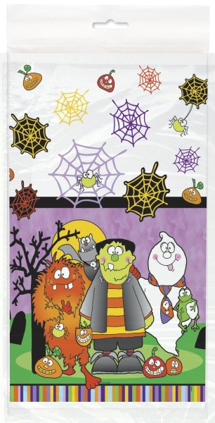 Kunststoff-TIschdecke Kleine Monster - Halloween Kinderparty Deko