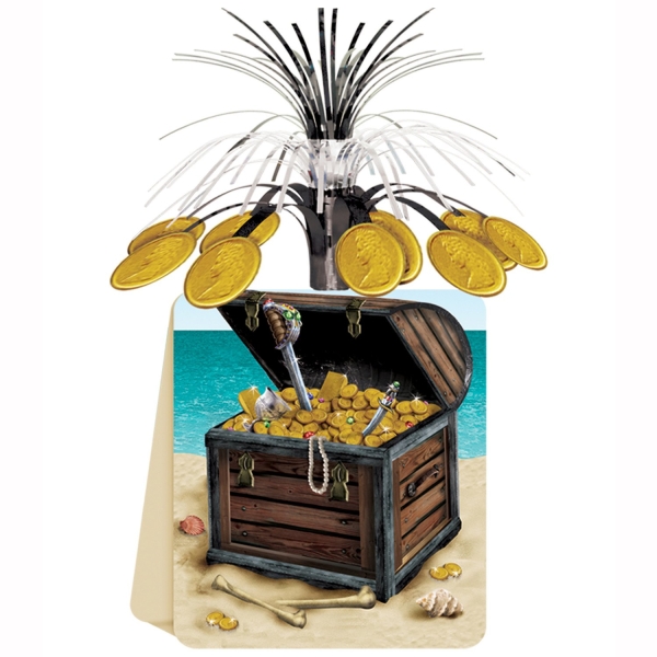 Tischdeko Piratenschatz, 18 cm breit, 25 cm hoch