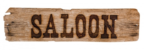 Party-Extra Cutout-Dekoschild Saloon - Westernparty Deko