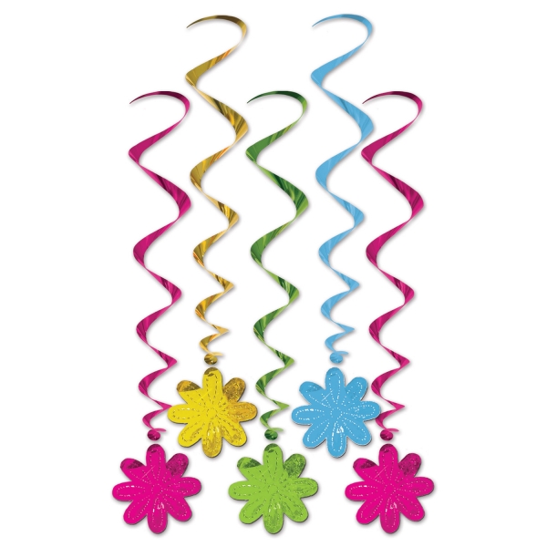 Deko-Spiralhaenger Flower Power - 70er Jahre Hippie Deko