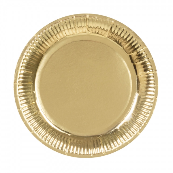 Pappteller Gold - Goldene Glamour Deko
