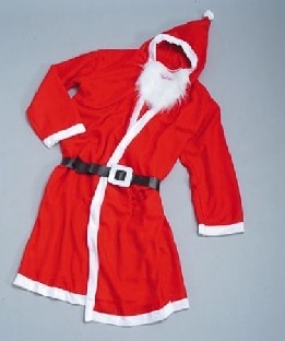 Weihnachtsmann-Filzmantel mit Bart