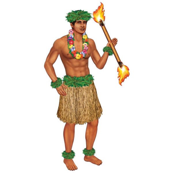 Cutout Figur Polynesischer Tänzer, 97 cm