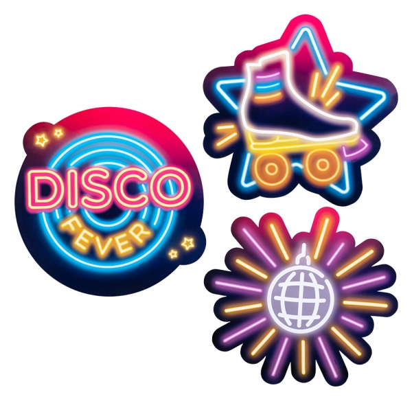 Cutout-Set Disco Inferno - Discoparty Deko