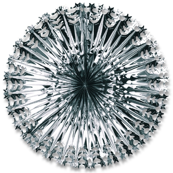 Folien-Dekofächer Metallic-Silber - Glamour Deko