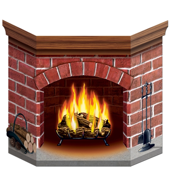 Riesen Pappaufsteller Kamin
