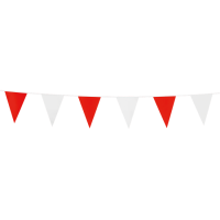 Mini-Wimpelkette rot-weiß, 3 Meter