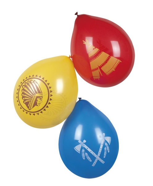 Luftballon-Set Indianer Fest, 6er Pack