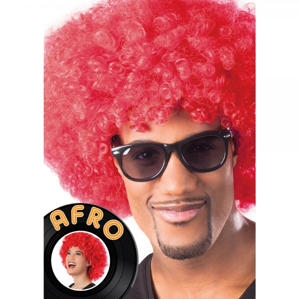 Afro Perücke Rot