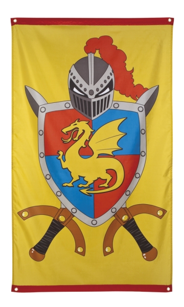 Party-Extra Stoffbanner Ritterwappen - Ritter Deko