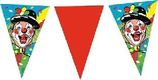Wimpelkette Clown - Faschingsdeko