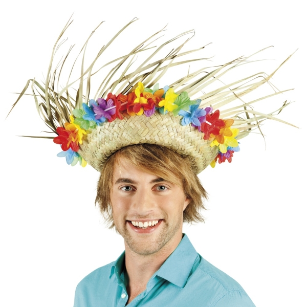 Strohhut Hawaii Party - Beachparty Accessoire
