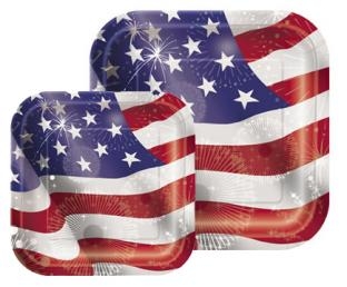 Pappteller Amerika - USA Deko