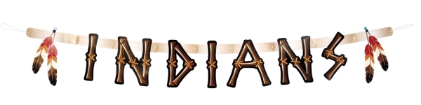 Buchstabengirlande Indians, 1,60m lang