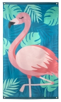 Stoffbanner Pink Flamingo, 150 x 90 cm