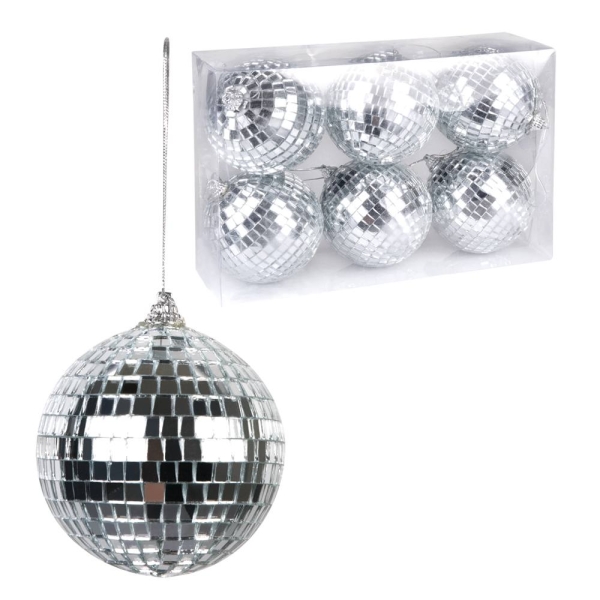 Disko-Kugeln, 6er Pack, 8cm Durchmesser