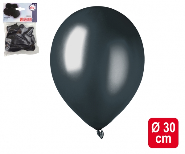 Luftballons schwarz-metallic - Glamour Deko
