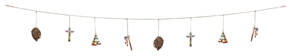 Girlande Indianer-Party, 2 m lang